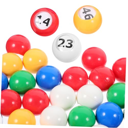 CIYODO 50pcs Raffle Number Bingo Party Game Props Plastic Safe Sturdy Bright Colors for Arts Craft 1-50 Numbered Easy to Find Carry