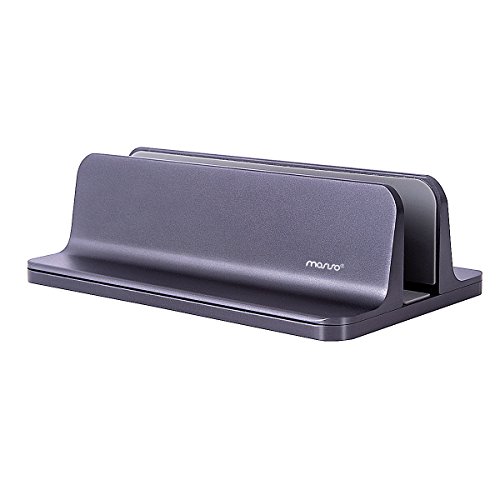 MOSISO Laptop Stand Vertical, Soporte de Escritorio de Aleaci�n de Aluminio Muelle para Ahorrar Espacio Compatible con iPad Pro/MacBook Air/MacBook Pro/Surface Pro y Otro Port�til, Espacio Gris