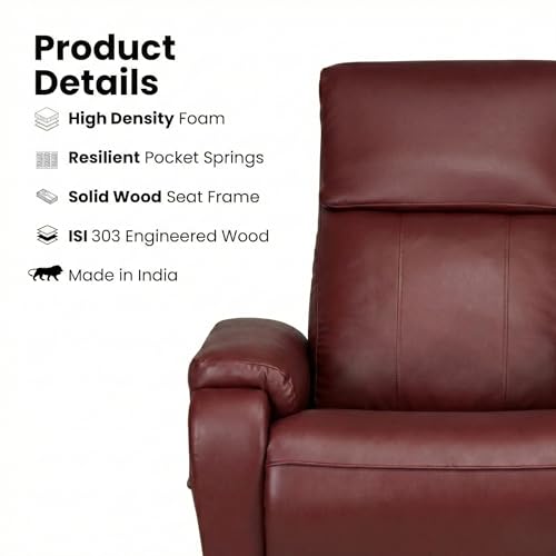 Image of Zeus Motorized Recliner | Premium Leatherette Upholstery | Single Seater Recliner Sofa for Office, Corporate & Hospitality | Ergonomic, Sleek & Space-Saving Design | 18 Months Warranty