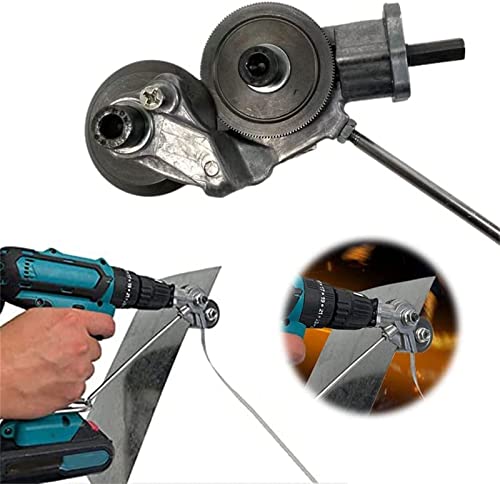電動ドリルプレートカッター、新しい電動ドリルばさみ、DIY電動ドリルプレートカッターアタッチメント、ポータブル金属シートカッター、金属切断用ドリルアタッチメント