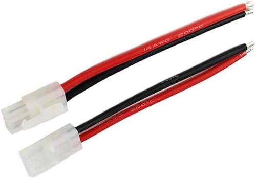 Miniatura 3 de 3 pares de conectores de batería Tamiya macho y hembra 14awg 3.9 in para RC Car Lipo carga de batería