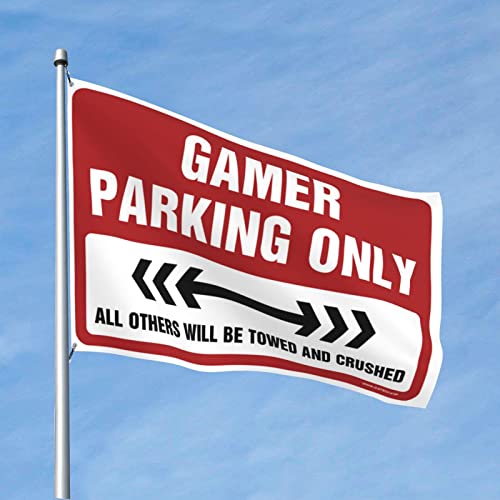 Drapeaux pour homme Cave Gamer Parking Only Flag Home Decor style industriel