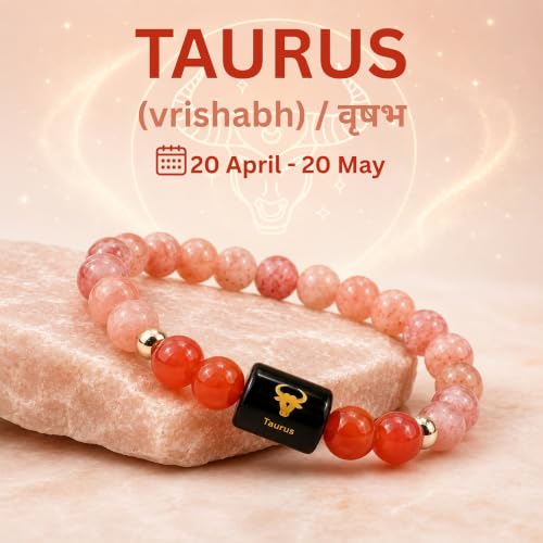 Image of Rashi Bracelet for Men & Women | Original Certified Healing Crystal for Confidence, Motivation & Positive Energy | Zodiac Bracelet for Men & Women | Astrology Gift For Everyone