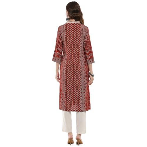 Image of BIBA Women Printed Regular Fit Straight Kurta