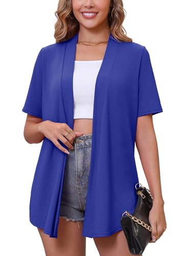 Image of Women's Lightweight Open Front Cardigans Casual Soft Drape Spring Summer Fall Cardigan S-3XL