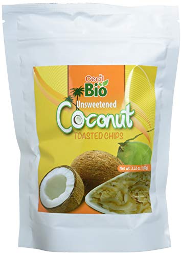 Cecil Bio - Copos de coco tostado desecado natural, 100 g (pack de 6)