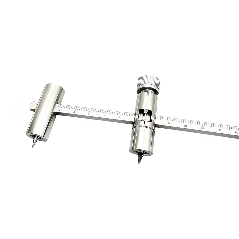 Taglierina A Compasso Manuale, Taglierina Circolare Di Precisione In Acciaio Inox, Lunghezza Asta 30 Cm, Diametro Di Taglio 5-60 Cm, Taglierina Circolare Rotante A Compasso