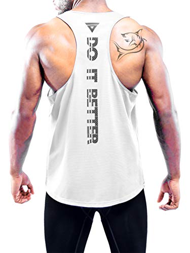 1er Pack Herren Workout Tank Top, Sommer Ärmelloses T-Shirts Gym Tanktop Schnelltrocknendes Muskelshirt Fitnessstudio Workout Weste Bodybuilding...