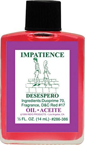 (12Pack) Indio Products Spiritual Anointing Oil- Impatience 1/2oz