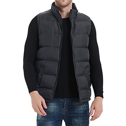 Gilet de costume homme en coton rembourré veste décontractée d'automne