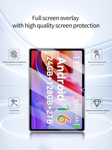 Protector de pantalla vidrio templado para KINGRID T90 Tablet 11" miniatura 2