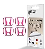 IPG Decals Made for Accord Civic Element CRV CRZ JDM Center Cap Overlay Wheel Tire Stickers (Logo: 2' / Center Cap:2.25') (4 Units) Personalize Your Vehicle (Gloss Pink)