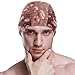 susiyo Pink Poppy Flowers Field Mens Swim Caps Polyester Swimming Hat for Adult and Youth