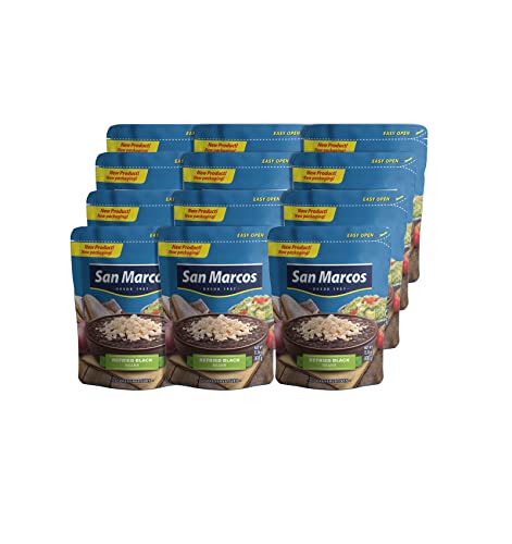 Image of San Marcos Refried Black Beans, 15.1 oz (Pack of 12)