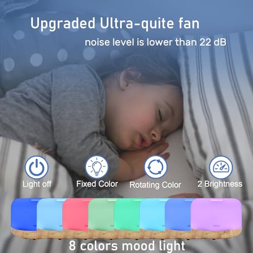 Image of Sakura 500ml Premium Essential Oil Diffuser, Ultrasonic Aromatherapy Fragrant Oil Humidifier Vaporizer