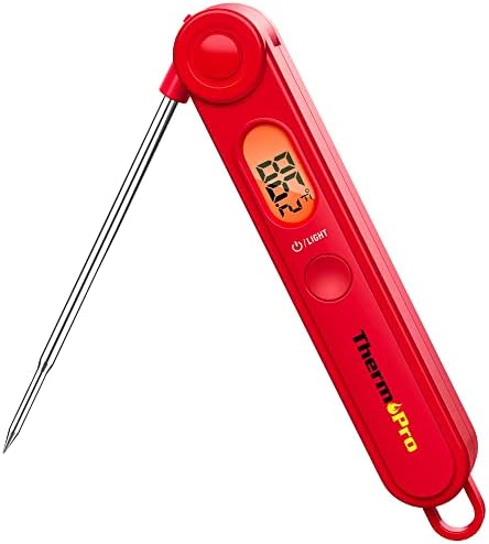 ThermoPro TP03 Digital Instant Read Meat Thermometer Kitchen Cooking Food Candy Thermometer with Backlight and Magnet for Oil Deep Fry BBQ Grill Smoker Thermometer