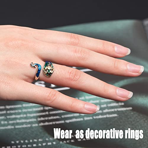 Axen 8Pcs Knitting Crochet Loop Ring, Adjustable Yarn Guide Finger Holder For Knitting, Braider And Sewing, Peacock Shape 8 In 1 Package #TOP5