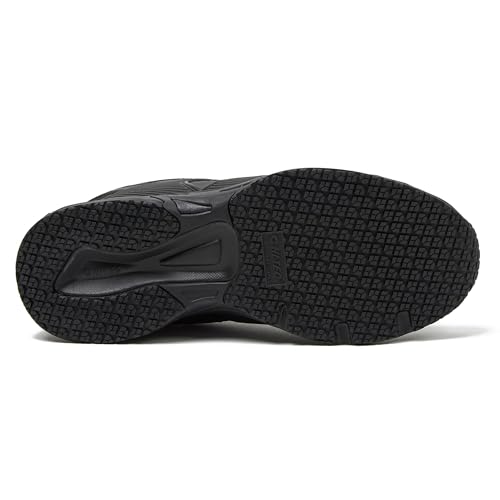 Image of HI-TEC Fusion SR Non Slip Shoes for Men Food Service - Black Comfort Restaurant Slip Resistant Work Mens Sneakers, Medium or Extra Wide