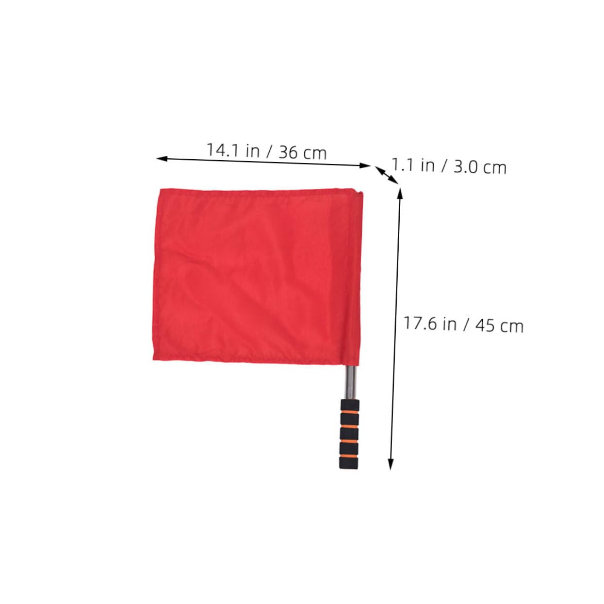 BCOATH 8pcs Linesman Referee Flag Set Soccer Signal Flags Bright Colors Handheld for Soccer Referees Competition Signal for Field Games