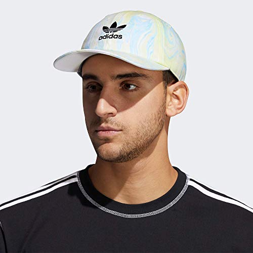 Adidas Originals Men's Relaxed Fit Strapback Hat-Discontinued, Ambient Sky Blue/Pulse Yellow, One Size #TOP4