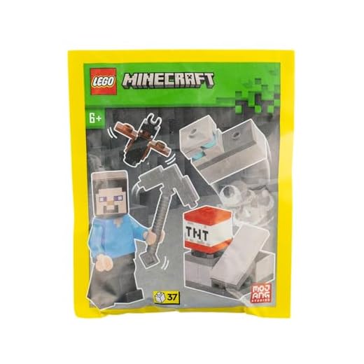Lego Minecraft Steve en mine de diamants avec chauve-souris – Paperbag Mini figurine (662411)