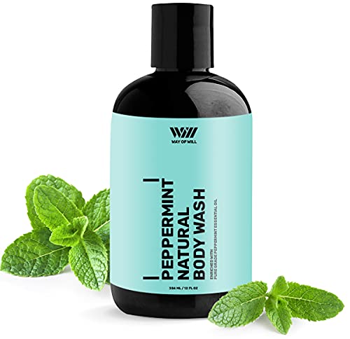 Way Of Will New Peppermint Body Wash, Energizing and Moisturizing Body Wash with Peppermint Essential Oil, Body Wash for Women and Men, Paraben and Sulfate Free, 120 mL