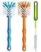 Produktbild Deine Bürste Reinigungsbürste 3er Pack  Spülbürste für Mixbehälter und Messer - Ideales Zubehör zum Reinigen von Küchenmaschinen, Mixer, Standmixer usw (1x Blau/ 1x Orange /1x Grün)