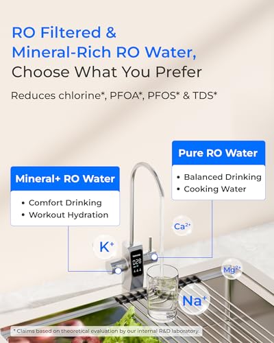 Image of Waterdrop X12-Plus Dual Flow RO Water Filter System, Alkaline Mineral pH+ | 1200 GPD Under-sink RO System, 12-Stage Filtration Tankless RO, Dual Flow Faucet (RO & Mineral Water), BPA-Free