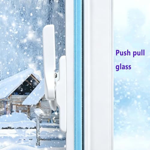 Ventana de popa corredera blanca en aluminio y vidrio templado de 81x55 cm 6