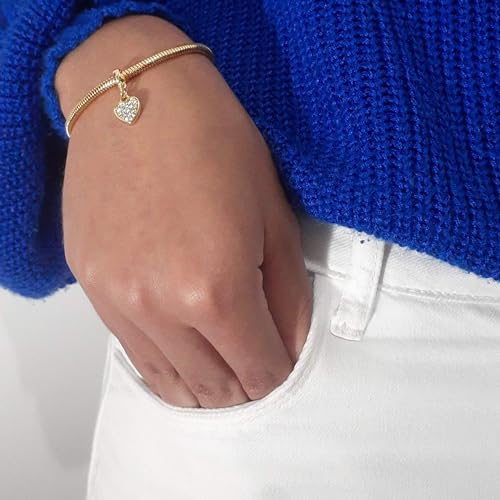 Pulseira Coração Para Pandora Banhado a Ouro 18k TAMANHO:18