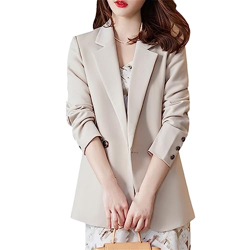 Double Breasted Blazers for Women Fashion Spring Long Sleeve Office Slim Solid Blazer Jacket