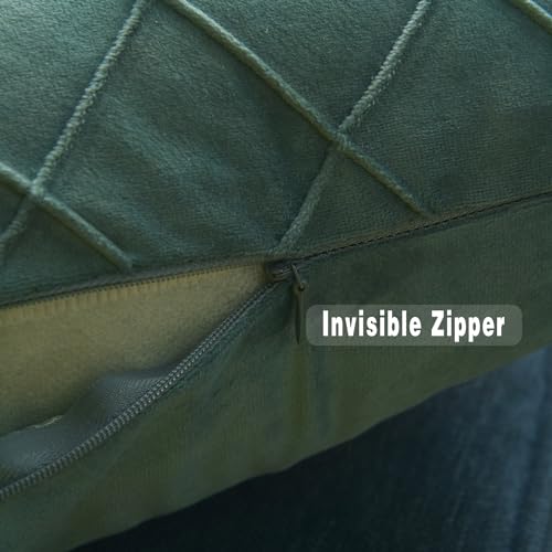 GONOVE Cushion Covers 55X55cm Soft Velvet Decorative Throw Pillow Cases Pack of 2 Square Pillow Covers Pillowcases with Invisible Zipper for Home Couch Sofa Bed Teal Green - Image 4