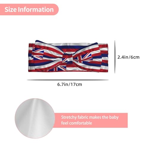 Flag of Hawaii American Pattern Baby Bow Headband Super Stretchy Soft Bows Hair Accessories for Newborn Infants Toddlers Kids Girls3