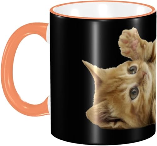 �L �L�� �˂� �G�� ���g���L �A�j�� �}�O�J�b�v �ϔM �ϗ� �d�q�����W�Ή� ��e�� 330ml �R�[�q�[�J�b�v ���� �Z���~�b�N �l�C ���H�J�b�v ������� �a���� �v���[���g Orange frb374jfe