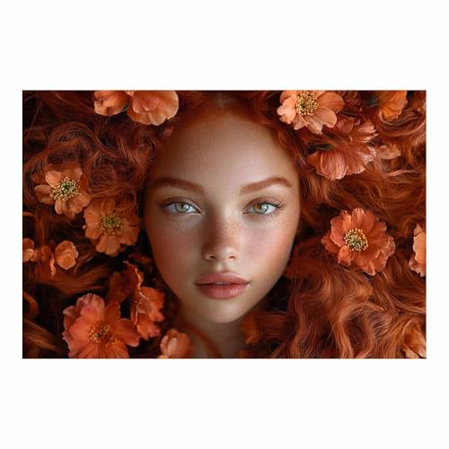 Décoration murale pour salon grand format TERUEA avec cette toile Renaissance orange 70x100