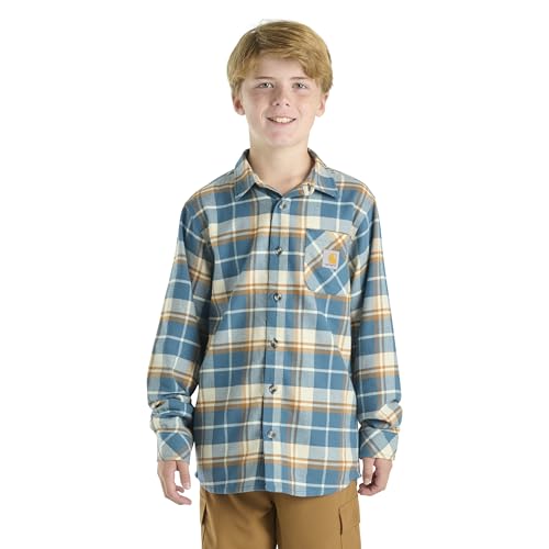 Carhartt Kid's CE8208 Long-Sleeve Flannel Button-Front Shirt - Boys