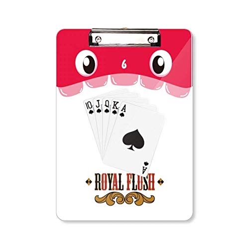 Porte-bloc A4 Spade Royal Flush à motif bouche pour styliser votre bureau ou vos cours