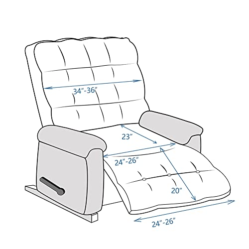 Image of STONECREST Recliner Chair Cover, Sherpa Slipcover, Stay in Place (Cholate, 34 inch Regular Oversized & DeepSeat Recliner)