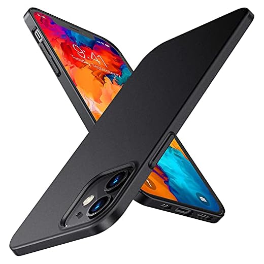 TORRAS Slim Fit Compatible for iPhone 12 Case/iPhone 12 Pro Case, [Slim Yet Protective][Velvety Feel] Non-Slip Matte for iPhone 12 Slim Case/iPhone 12 Pro Thin Case 6.1'' 2020, Graphite Black