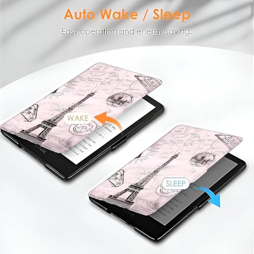 Image of ProElite Case Cover for Kindle Scribe 10.2 inch Case, Slim Smart Flip case Cover for Amazon Kindle Scribe 10.2 inch with Pen Holder, Eiffel