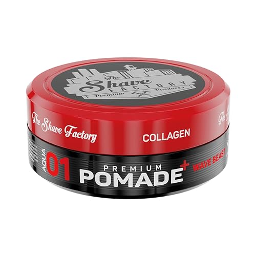 The Shave Factory Pomada Premium - Peinado Profesional para Hombres con Fijación, Brillo y Control de Larga Duración - Barberos Profesionales, Calidad de Peluquería 150ML