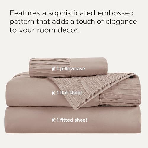 Image of Bedsure Twin Sheets Set - 3 Pieces Soft Twin Bed Sheets - Breathable & Cooling - Hotel Luxury - Easy Care Polyester Microfiber Bedding for Women, Men, Khaki