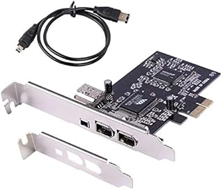 ELIATER PCIe Firewire Card for Windows 10, IEEE 1394 PCI Express Controller 4 Ports(3 x 6 Pin and 1 x 4 Pin), 1394a Firewire 800 Adapter for Windows 7/8/Mac OS with Low Profile Bracket and Cable