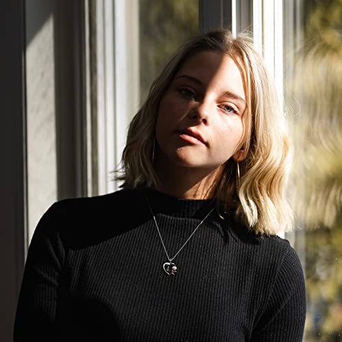 Alsanix Heart Butterfly Rose Necklace 925 Sterling Silver Pendant Women's Heart Necklace, Birthday Jewelry Gift For Girls #TOP2