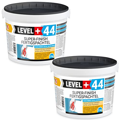 Super Finish Spachtel 5+5kg Fertigspachtel Q4 Perfekt Glätt Flächen Füll für Küche Bad Wohnzimmer RM44