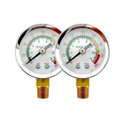 Manomètre de pression d'air double lot avec cadran compact de 1,5 pouce