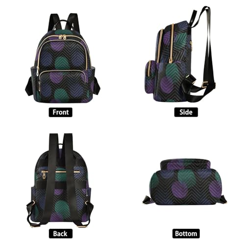 Mochila redonda abstracta de moda refinada para ambientes de negocios 2