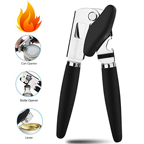 ACUTECATX Can Opener Manual Smooth Edge for Seniors With Arthritis - NO RUST