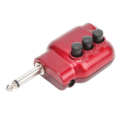 Zerodis ギタープリアンプミニプリアンプ6.35mmプラグアコースティックギターに適用耐久性ABS素材音楽家向け（1個入り）