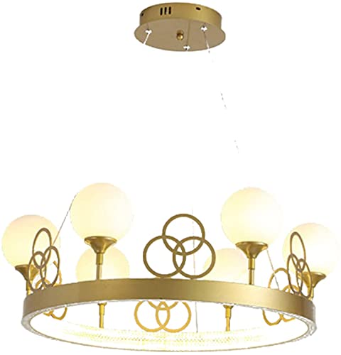 Chandelier Spoutnik en or à 6 lampes pour plafonnier rétro de cuisine